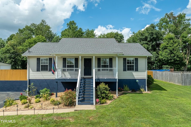 216 Mockingbird Pl, Jonesborough, TN 37659 - view of front of property with stairs, a porch, and a shingled roof