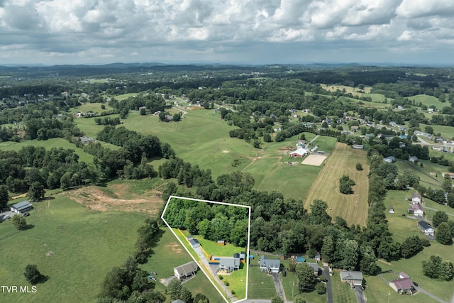 216 Mockingbird Pl, Jonesborough, TN 37659 - overview of rural landscape with property boundaries highlighted