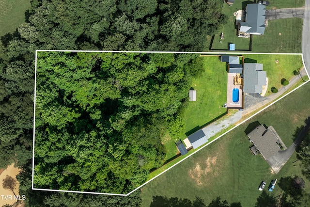 216 Mockingbird Pl, Jonesborough, TN 37659 - aerial view of property and surrounding area featuring property parcel outlined