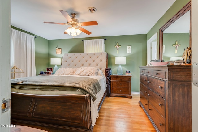 312 Timberlane Rd, Bristol, TN 37620 - bedroom with light wood-type flooring and a ceiling fan