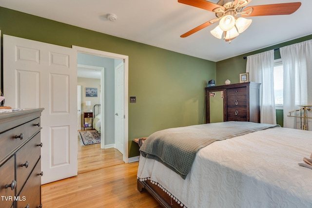 312 Timberlane Rd, Bristol, TN 37620 - bedroom with light wood-type flooring and ceiling fan