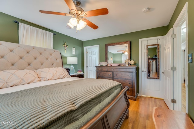 312 Timberlane Rd, Bristol, TN 37620 - bedroom featuring light wood-style floors and ceiling fan