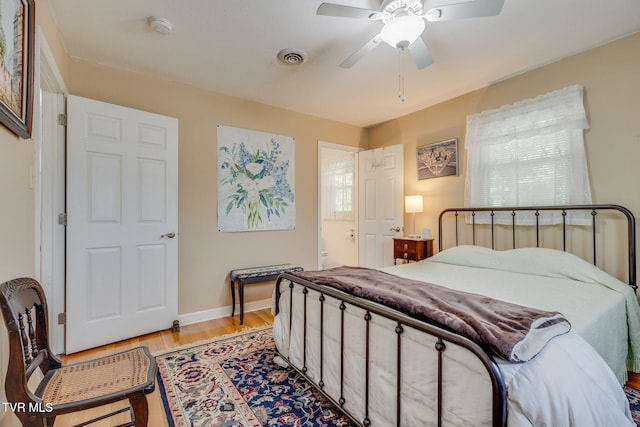 312 Timberlane Rd, Bristol, TN 37620 - bedroom featuring light wood-type flooring and a ceiling fan