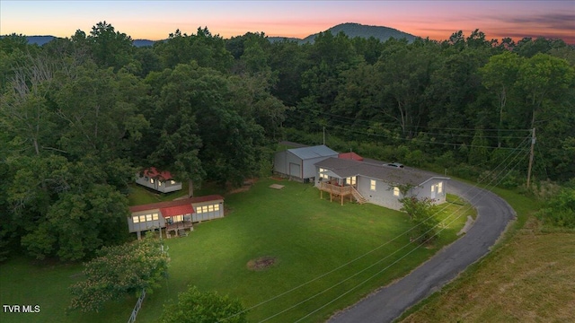 145 Oakwood Dr Way, Newport, TN 37821 - aerial view at dusk of a wooded view