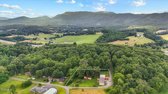 145 Oakwood Dr Way, Newport, TN 37821 - aerial overview of property's location featuring property boundaries highlighted and mountains