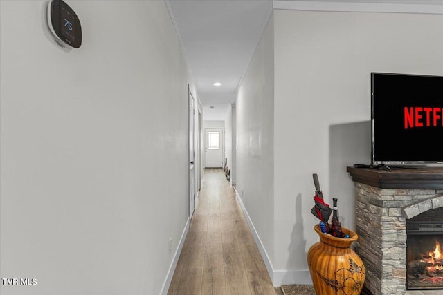 145 Oakwood Dr Way, Newport, TN 37821 - hallway featuring wood finished floors and recessed lighting