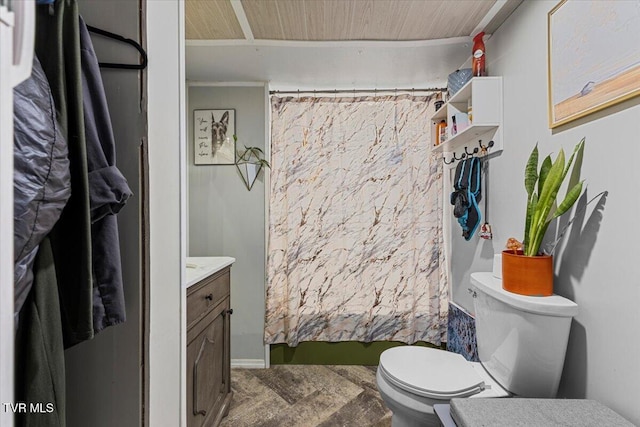145 Oakwood Dr Way, Newport, TN 37821 - full bath with vanity, wooden ceiling, and shower / tub combo