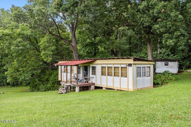 145 Oakwood Dr Way, Newport, TN 37821 - rear view of house with a yard and an outdoor structure