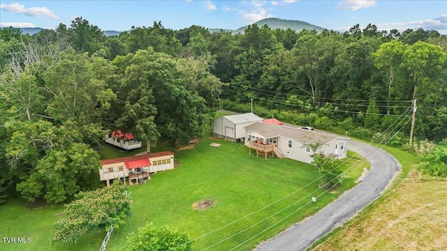 145 Oakwood Dr Way, Newport, TN 37821 - aerial view of property and surrounding area with a heavily wooded area