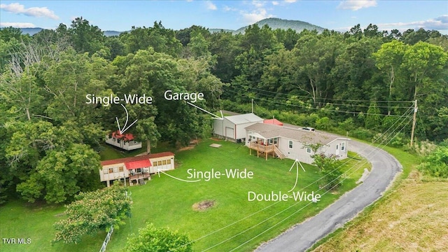 145 Oakwood Dr Way, Newport, TN 37821 - view from above of property with a heavily wooded area