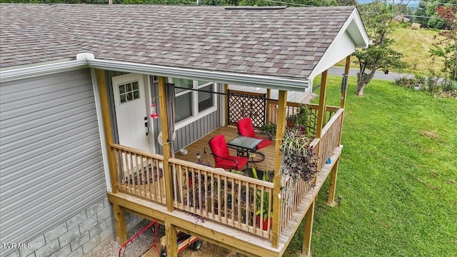 145 Oakwood Dr Way, Newport, TN 37821 - wooden deck featuring a lawn