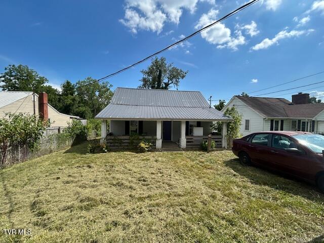 938 Barker St, Bristol, TN 37620 - view of front of house with covered porch and a metal roof