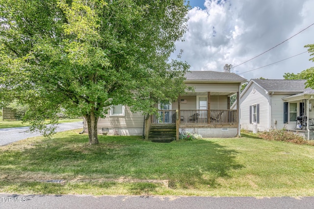218 Kirkwood St, Glade Spring, VA 24340 - view of front of home featuring a porch and a front yard