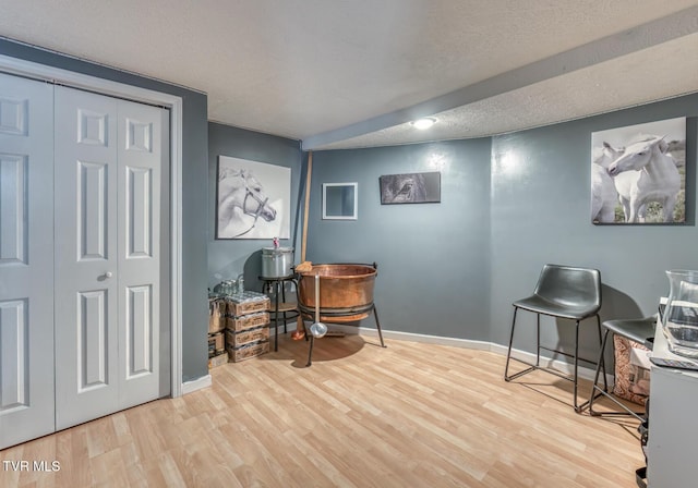 218 Kirkwood St, Glade Spring, VA 24340 - office featuring wood finished floors and a textured ceiling
