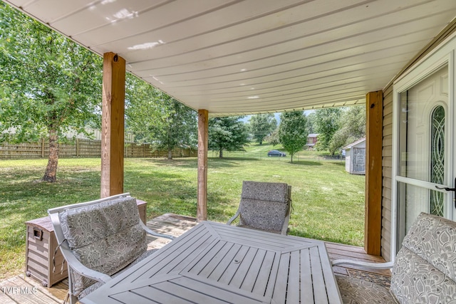 218 Kirkwood St, Glade Spring, VA 24340 - view of wooden deck