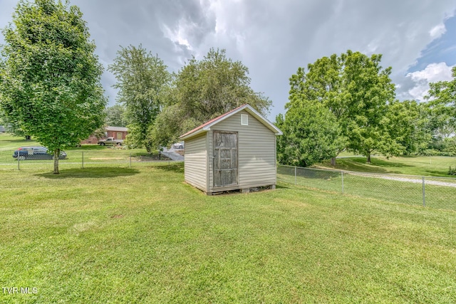 218 Kirkwood St, Glade Spring, VA 24340 - fenced backyard with a storage shed