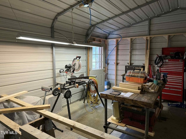 2818 Dungannon Rd, Coeburn, VA 24230 - garage with a workshop area