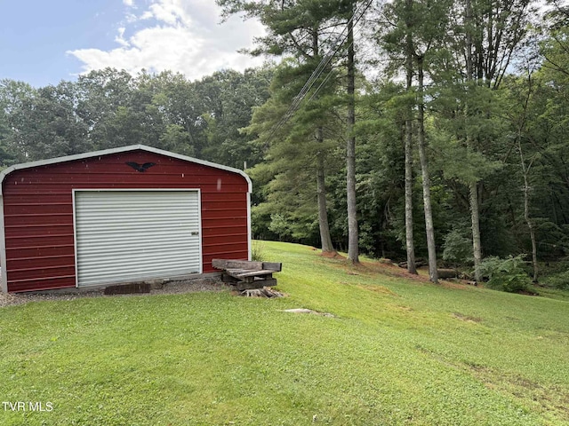 2818 Dungannon Rd, Coeburn, VA 24230 - view of grassy yard featuring an outbuilding