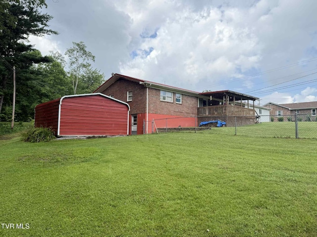 2818 Dungannon Rd, Coeburn, VA 24230 - back of property featuring brick siding and an outdoor structure