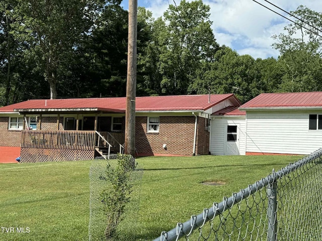 2818 Dungannon Rd, Coeburn, VA 24230 - back of house with a metal roof and brick siding
