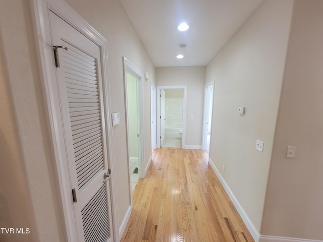 63 Whisper Bnd Unit 1, Johnson City, TN 37604 - hallway with light wood-type flooring and recessed lighting
