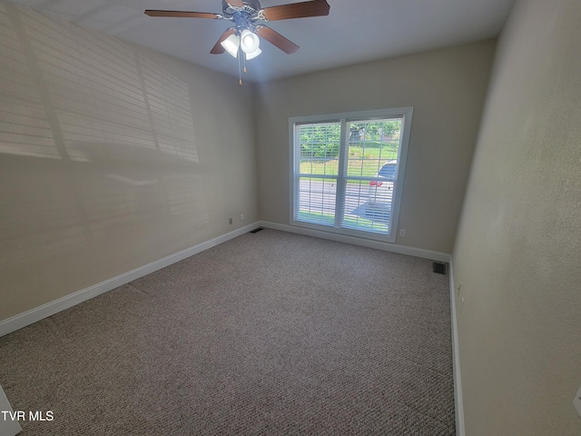 63 Whisper Bnd Unit 1, Johnson City, TN 37604 - carpeted empty room featuring baseboards and ceiling fan