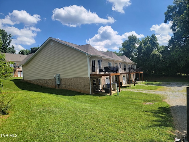 63 Whisper Bnd Unit 1, Johnson City, TN 37604 - view of side of home featuring a deck, a lawn, and a patio