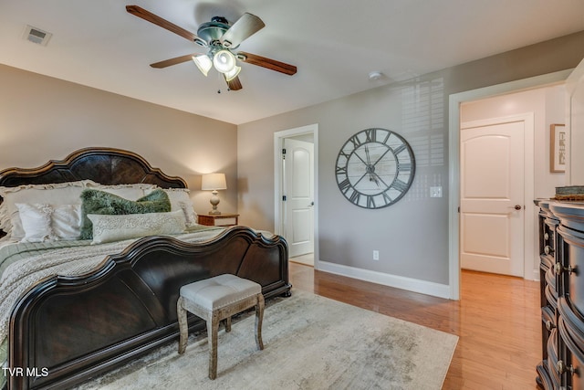 417 Piper Gln, Gray, TN 37615 - bedroom with light wood-style floors and ceiling fan