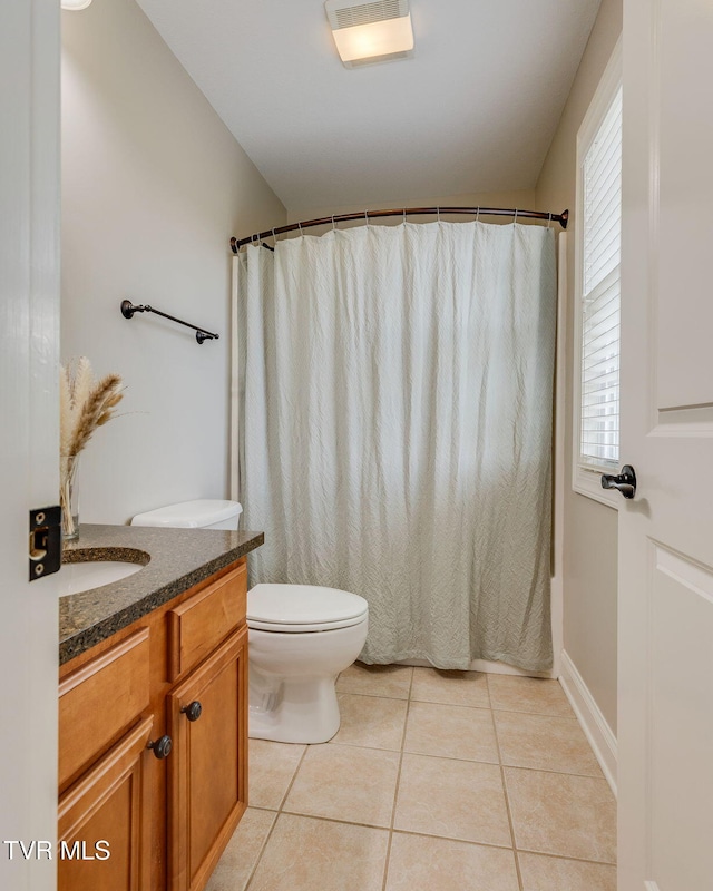 417 Piper Gln, Gray, TN 37615 - full bath featuring vanity, tile patterned floors, and curtained shower