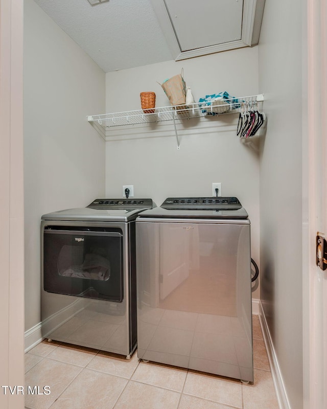 417 Piper Gln, Gray, TN 37615 - washroom with washing machine and clothes dryer and light tile patterned floors
