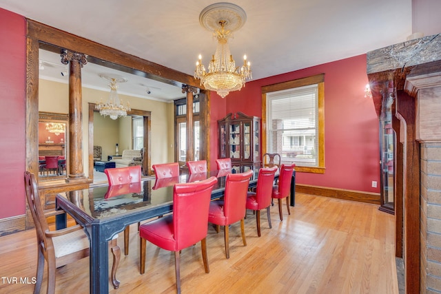 522 Alabama St, Bristol, TN 37620 - dining room with a chandelier and wood finished floors