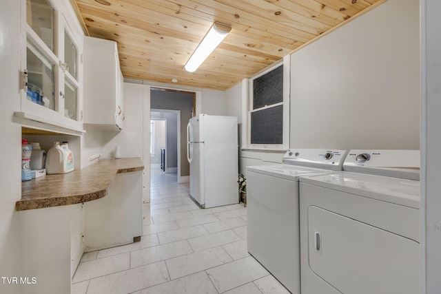 522 Alabama St, Bristol, TN 37620 - washroom with wood ceiling and independent washer and dryer