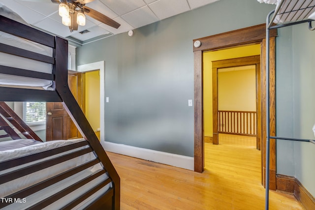 522 Alabama St, Bristol, TN 37620 - staircase with wood finished floors and ceiling fan