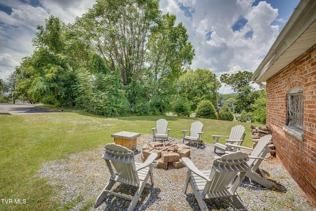 522 Alabama St, Bristol, TN 37620 - view of green lawn featuring an outdoor fire pit