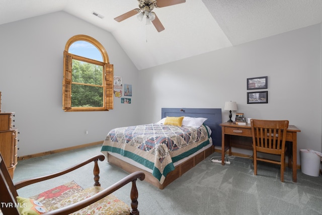 2019 Ridgeview Dr, Big Stone Gap, VA 24219 - bedroom featuring lofted ceiling, carpet, and ceiling fan