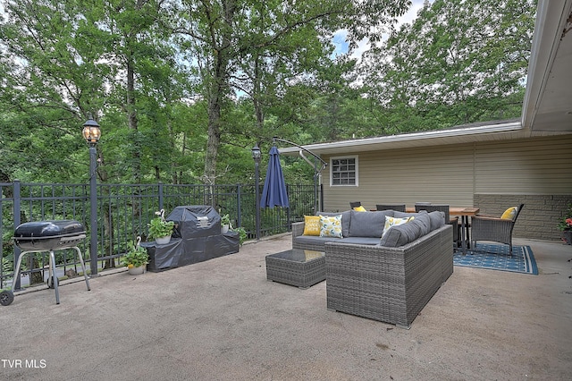 1108 Glen St, Bristol, TN 37620 - view of patio featuring grilling area and an outdoor hangout area