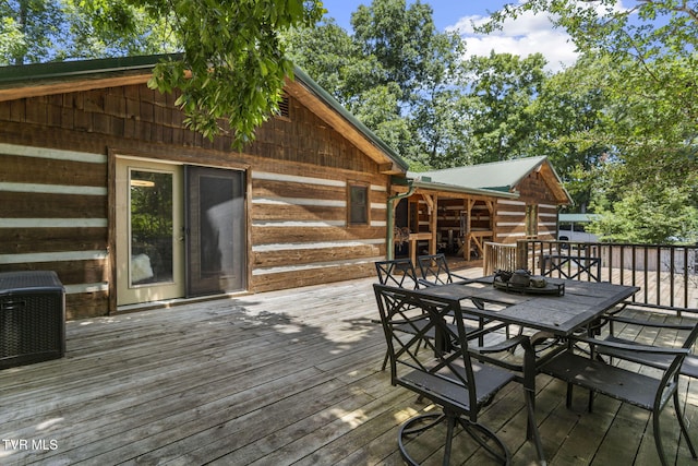 2169 Ranch Rd, Dandridge, TN 37725 - wooden deck with outdoor dining space