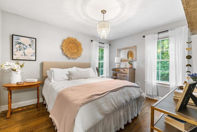 16 Lochmont St, North Attleboro, MA 02760 - bedroom with wood finished floors and a chandelier