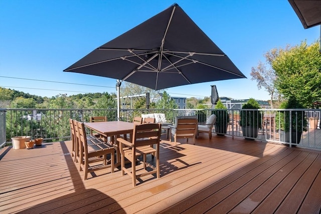 view of wooden terrace