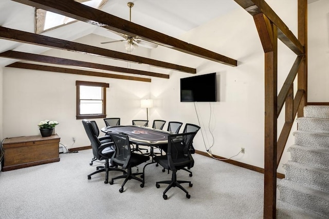 62 Monomoy Cir, Barnstable, MA 02632 - office space featuring carpet flooring, baseboards, and a ceiling fan