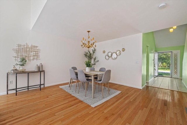 9 Edward Dr Unit 9, Grafton, MA 01536 - dining room featuring light wood-type flooring, a chandelier, and baseboards