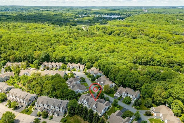 9 Edward Dr Unit 9, Grafton, MA 01536 - aerial view of residential area with a heavily wooded area