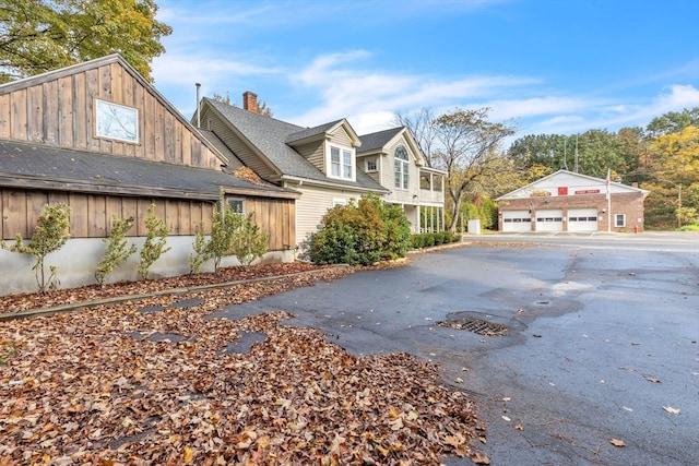 view of home's exterior featuring a garage