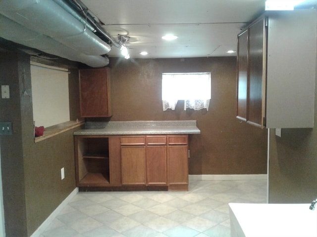below grade area with baseboards