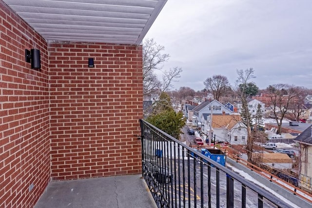 balcony featuring a residential view