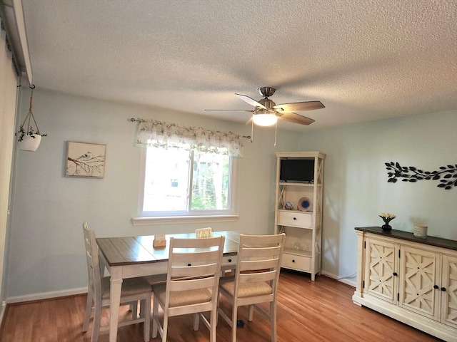 37 Mountain Gate Rd Unit 37, Ashland, MA 01721 - dining space with wood finished floors, a textured ceiling, ceiling fan, and baseboards