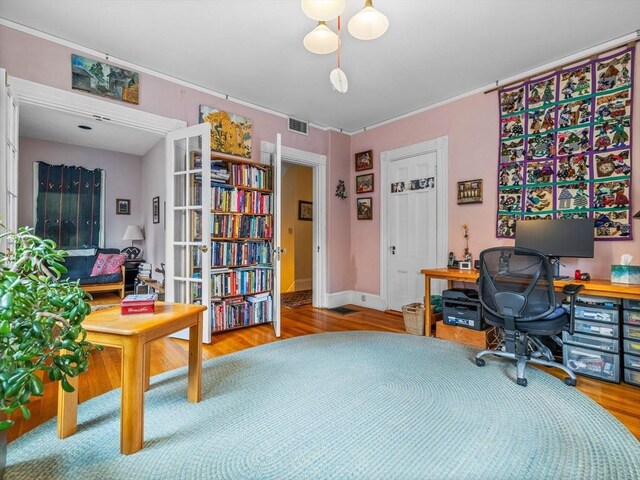 10 John A Andrew St, Boston, MA 02130 - office with wood finished floors and crown molding
