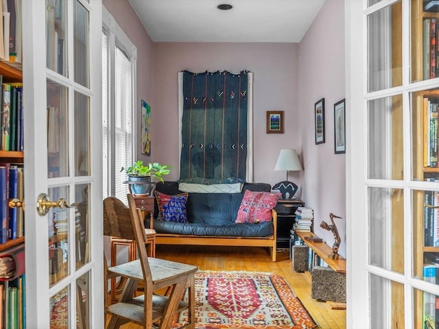 10 John A Andrew St, Boston, MA 02130 - sitting room with wood finished floors and french doors
