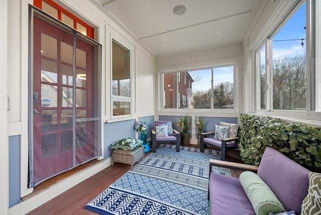 view of sunroom