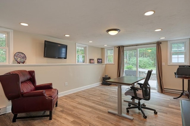 59 Davis St, Northborough, MA 01532 - office featuring recessed lighting and light wood-type flooring